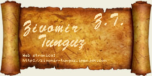 Živomir Tunguz vizit kartica